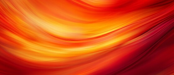 Sticker - Abstract Orange and Red Swirling Curves Design