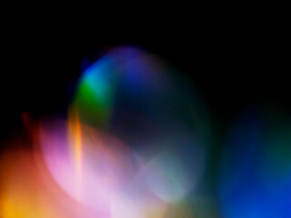Wall Mural - blue color light leaks on dark background for design and special effects.