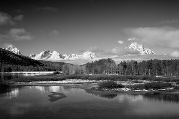 Wall Mural - Wyoming, Grand Teton National Park. Teton Range and Mount Moran with Snake River at Oxbow Bend