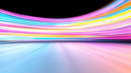 Wall Mural - abstract light trails, speed, motion, night, city background, website design