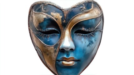 Wall Mural - Artistic expression unveiled decorative mask creation studio photography minimalist close-up aesthetic appeal