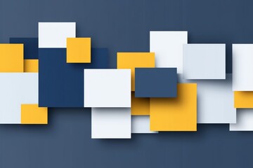 Wall Mural - colorful collage of squares and rectangles on a blue background