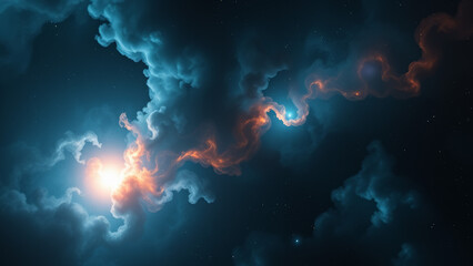 Wall Mural - stunning nebula in deep space background