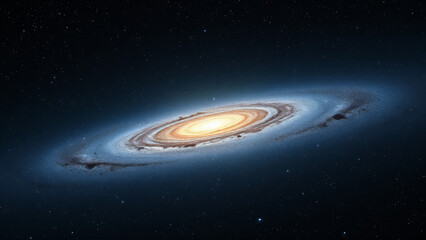 Wall Mural - spiral galaxy in deep space background