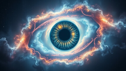 Wall Mural - Cosmic Eye Gazing into the Universe background