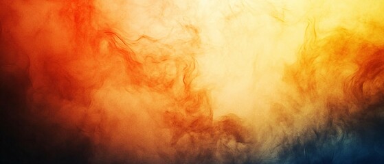 Sticker - Abstract swirling smoke in warm color tones