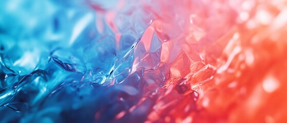 Sticker - Abstract Blue And Red Liquid Texture Background