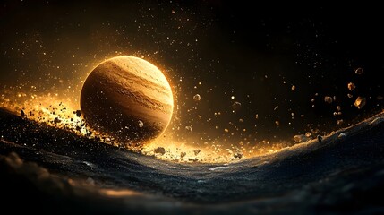 Leinwandbilder - Dramatic and surreal scene of a parallel universe or dimension leaking into our reality causing unexplainable cosmic phenomena and disturbances in the fabric of space and time
