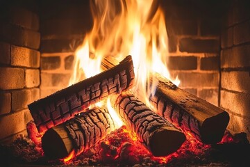 Wall Mural - flames of fire, isolated on a black background