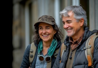 Sticker - A man and a woman are smiling at the camera