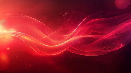 Aufkleber - A vibrant, swirling red abstract background with flowing waves and soft light effects, creating a dynamic and energetic visual.