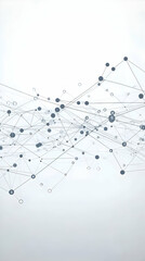 Wall Mural - abstract network connections form intricate patterns on a white background.