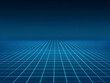 © Siasart Stock - Blue Grid Background Extends into the Distance with a Subtle Perspective.