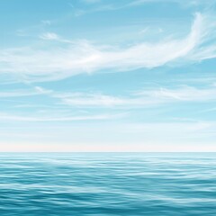 Wall Mural - calm ocean surface under a clear blue sky
