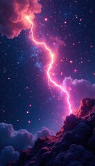 Wall Mural - luminous tendrils stretching through the void, ethereal, cosmic dust