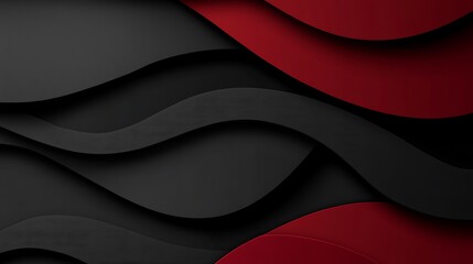 Red black wave abstract background (2)