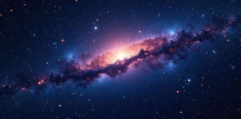 Wall Mural - vast expanse of dark cosmic space with distant stars, stars, space