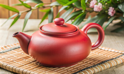 Wall Mural - a traditional chinese clay teapot is on the table