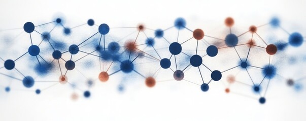 complex illustration of network and team connecting together in an array for business	

