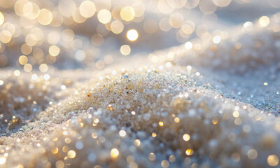 Wall Mural - white fine grains of salt glistening in the bright sun