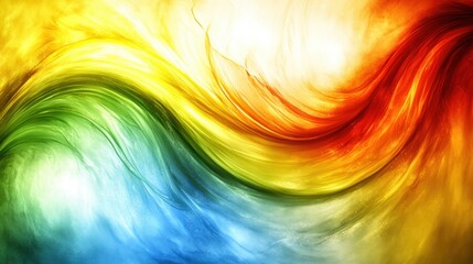 Wall Mural - Vibrant Abstract Background with Colorful Swirling Waves and Bright Gradient Texture