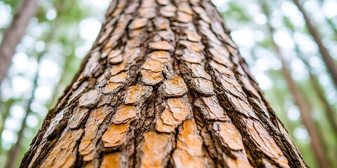 Canvas Print - Pine tree bark detail, forest background, nature texture