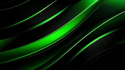 Wall Mural - mesmerizing abstract design featuring electric green lines