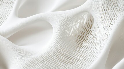 Wall Mural - Abstract White 3D Mesh Texture