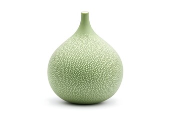 Wall Mural - Sage green ceramic vase, studio shot, textured surface, white background, home decor