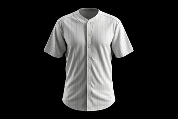 White Pinstriped Baseball Jersey Mockup Design