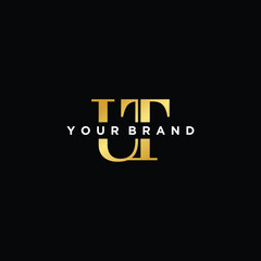 Wall Mural - Logo Letter UT Luxury vector design