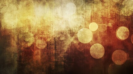 Poster - Vintage Grunge Background with Circles - Aged Texture Design