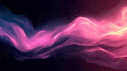 Wall Mural - cosmic dreamscape: abstract pink and purple galaxy, surreal fluid art, vibrant and ethereal wallpape