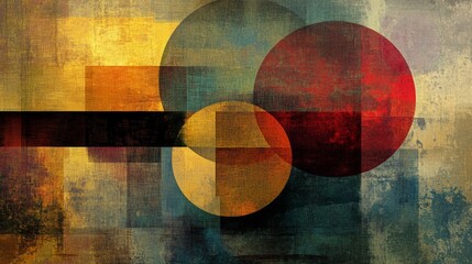 Poster - Geometric Shapes Abstract Art Piece