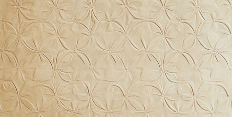 Poster - Beige embossed floral texture background