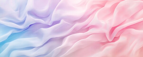 Sticker - Pastel colored fabric with soft wavy texture in blue, purple, and pink