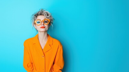 Wall Mural - A cheerful woman in a bright room looking confidently at the camera.