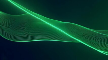 Wall Mural - dynamic abstract green and navy background with glowing lines and motion blur effects