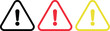 © AbdulJabbar - Warning danger triangle icon in line set isolated on transparent background hazardous vector apps and website material symbol in trendy style. Globally Harmonized System All classes caution