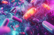 © Andsx - Abstract Capsules: A Neon Dreamscape of Medicine
