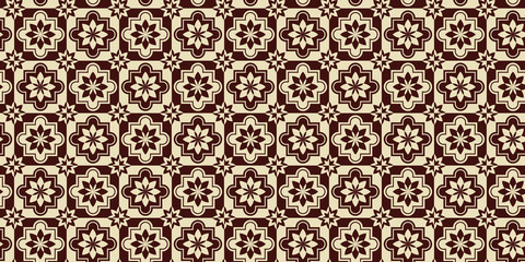 Wall Mural - Decorative seamless pattern brown and vanila color for background or wallpaper.