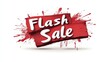 © Atmospheric stock - Red flash sale banner with dynamic paint splatter and bold white lettering