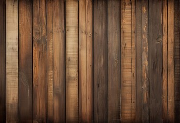 Wall Mural - Rustic Wooden Background, Brown Plank Texture, Vintage Style