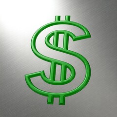 Sticker - dollar sign on green background