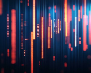 Wall Mural - abstract glowing vertical lines. ai.