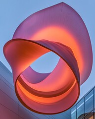 Leinwandbilder - Futuristic Skylight Installation Innovative Fabric Structures and LED Illumination in Urban Architecture - Transformative Design for Sustainable Commercial Spaces