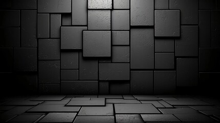 Poster - Dark grey stone wall background, product display