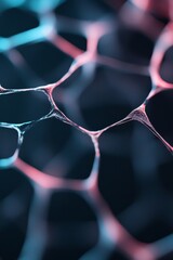 Fototapete - Dynamic Neuro Imagery Translucent Neural Patterns on Glass for Tech Innovation in Professional Environments and Digital Marketing - Abstract Projection Enhancements
