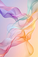 Wall Mural - These are Abstract Rainbow Waves created on a Soft and calming Background that is visually pleasing