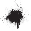 © TWINS DESIGN STUDIO - Abstract grungy graffiti black spray paint brush.